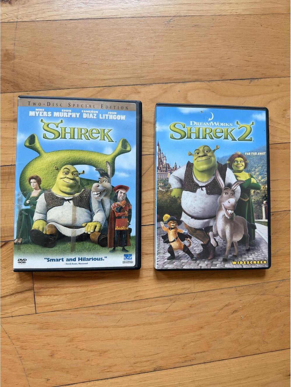 Shrek 1 & 2 DVDs